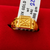 Yellow Gold Signet Ring with Cross-Hatch Pattern